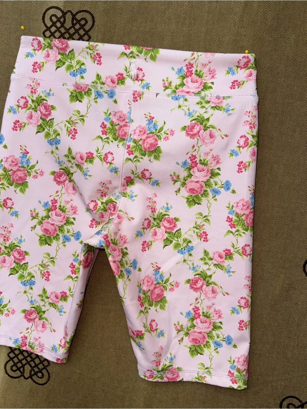 Polo Ralph Lauren Girls' Knee Length Leggings Shorts In Pink Floral Size L/G (12